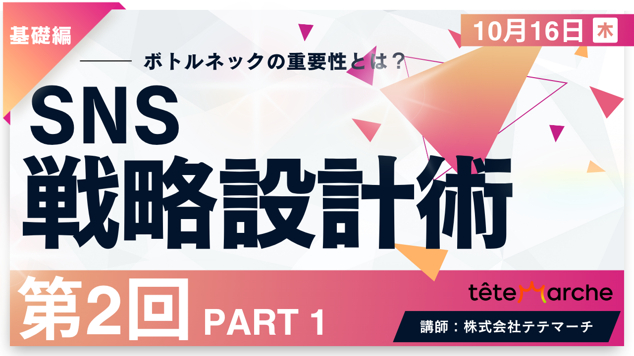 【第2回】PART1　SNS　戦略設計術